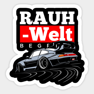 Racing Car (gray) Sticker